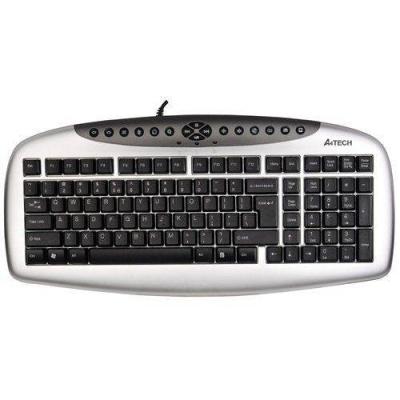 A4 TECH KB-21 MULTIMEDYA Q USB GÜMÜŞ/SİYAH KLAVYE