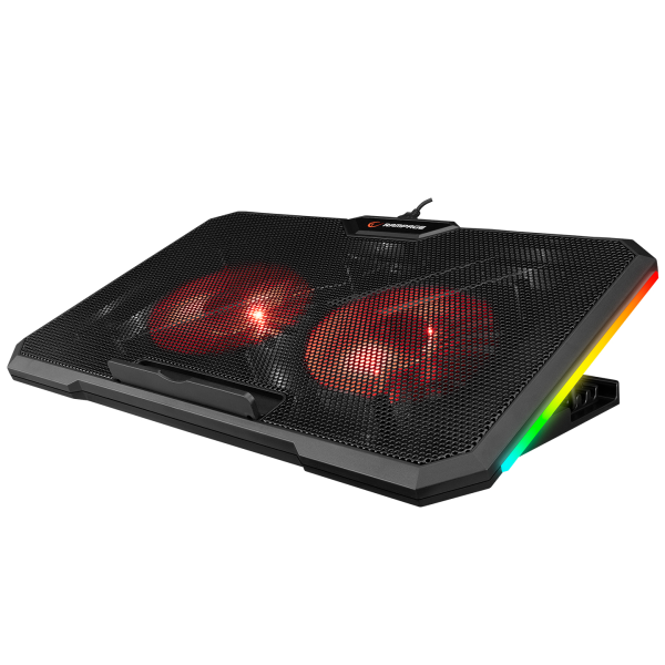 ADDISON RAMPAGE AD-RC12 GAMEZONE SIYAH 2 FAN 2 USB RGB IŞIKLI 15\"-17\" NOTEBOOK SOĞUTUCU STAND