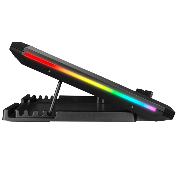 ADDISON RAMPAGE AD-RC12 GAMEZONE SIYAH 2 FAN 2 USB RGB IŞIKLI 15\"-17\" NOTEBOOK SOĞUTUCU STAND