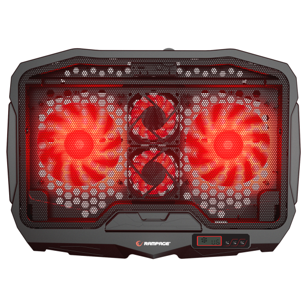 ADDISON RAMPAGE AD-RC4 COLDBREEZE KIRMIZI LEDLI 2*125MM+2*70MM IŞIKLI FAN 15-17 NOTEBOOK SOĞUTUCU STAND