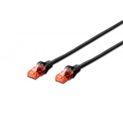 DIGITUS DK-1617-005/BL 50CM SİYAH PATCH KABLO CAT6 U/UTP,YANGINA DAYANIKLI (250MHZ) POE* READY
