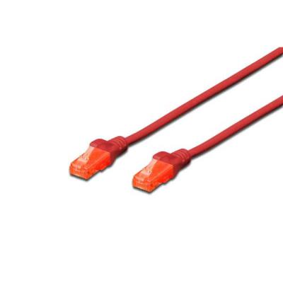 DIGITUS DK-1617-005/R 50CM KIRMIZI PATCH KABLO CAT6 U/UTP,YANGINA DAYANIKLI (250MHZ) POE* READY
