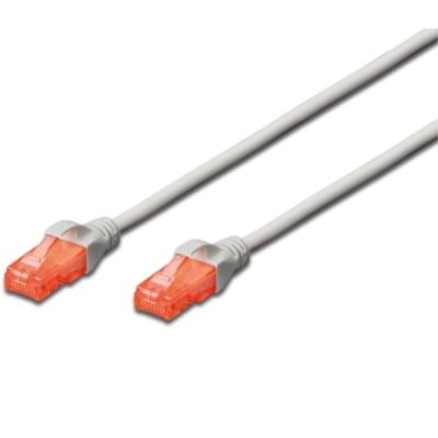 DIGITUS DK-1617-010 1 METRE GRİ PATCH KABLO CAT6 U/UTP,YANGINA DAYANIKLI (250MHZ) POE* READY