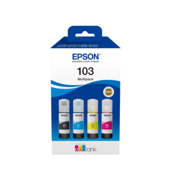 EPSON 103 CYAN/MAGENTA/YELLOW/BLACK MAVI/KIRMIZI/SARI/SIYAH T00S6 4LÜ MULTIPACK KARTUŞ SETI