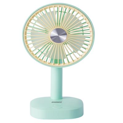 EVEREST EFN-510 YEŞİL - SARI 1200MAH 5 İNÇ 3 HIZ KADEMELİ DÖNEBİLEN MASAÜSTÜ USB FAN