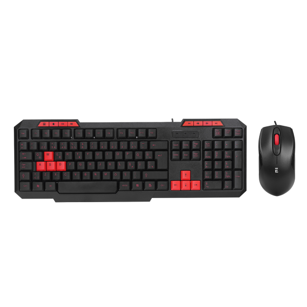 EVEREST KM-6825 SIYAH USB KIRMIZI TUŞLU TÜRKÇE MULTIMEDIA KLAVYE + MOUSE SET