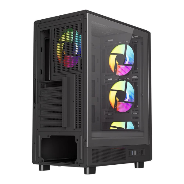POWERBOOST A600B 600W 80+ ATX USB 3.0 RAINBOW FANLI MESH GAMING SIYAH KASA