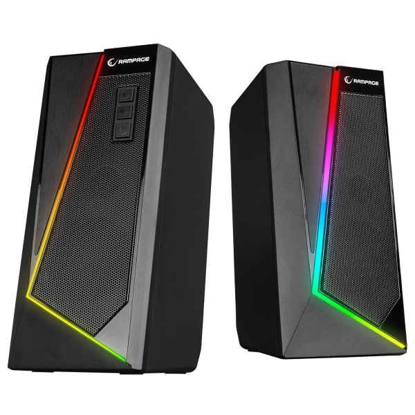 RAMPAGE RMS-X8 MAJESTY BLUETOOTH & FM\'LI RGB IŞIKLI MULTIMEDIA GAMING OYUNCU 2.0 SPEAKER