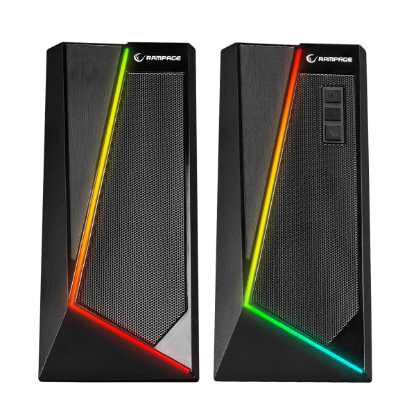 RAMPAGE RMS-X8 MAJESTY BLUETOOTH & FM\'LI RGB IŞIKLI MULTIMEDIA GAMING OYUNCU 2.0 SPEAKER