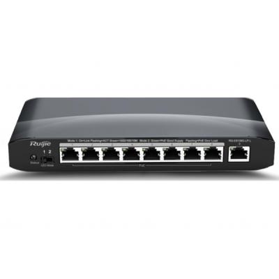 RUIJIE RG-ES109G-LP-L 8 PORT + 1 PORT UPLINK 10/100/1000 8 PORT POE 54W YONETILEMEZ DESKTOP SWITCH