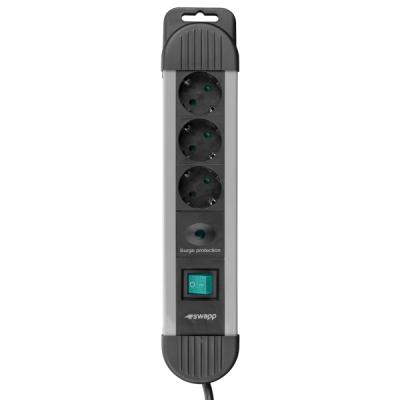 S-LINK SPGKS03 1.5M 3G1.5MM2 900 JOULE 3LÜ AKIM KORUMALI GRİ PRİZ ÇOKLAYICI