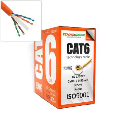 TEKNOGREEN TK-CAT06T 305M CAT6 0.57MM 0.23 AWG TURUNCU