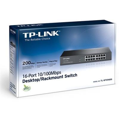 TP-LINK TL-SF1016DS 16 PORT 10/100 ÇELİK KASA SWITCH